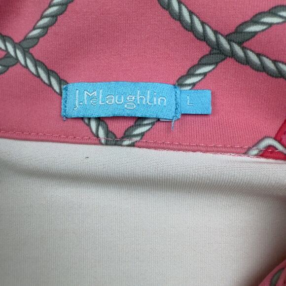 J. McLaughlin Court Catalina Pink Equestrian Polo LARGE Athleisure Golf Tennis - Picture 7 of 8